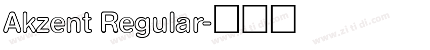 Akzent Regular字体转换